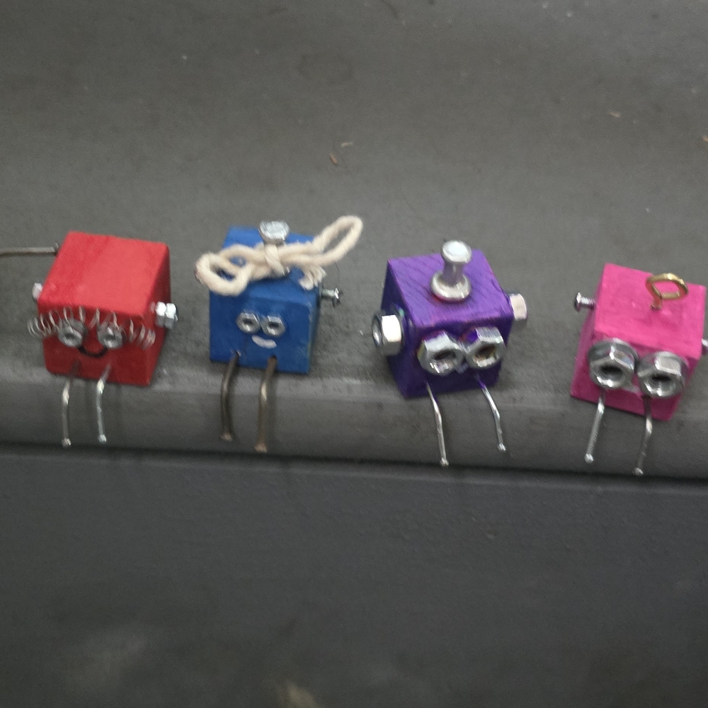 Colorful Robot Figurines